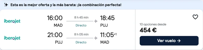 comprar vuelos baratos de madrid a Punta Cana