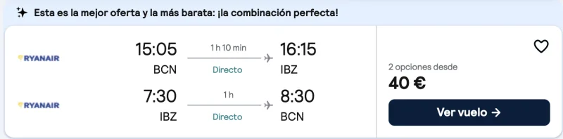 comprar vuelos baratos de barcelona a ibiza en Semana Santa