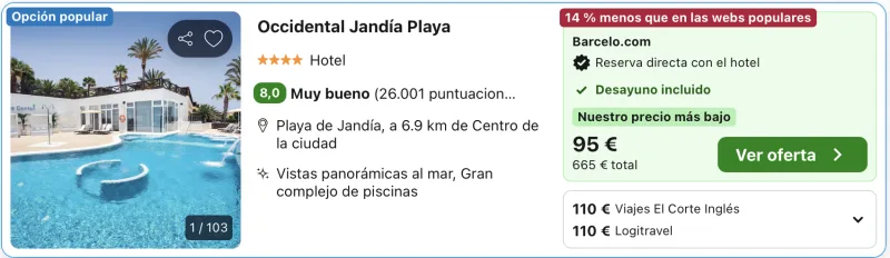 oferta hotel Barceló 4 estrellas en playa jandía oferta hotel Barceló 4 estrellas en playa jandía