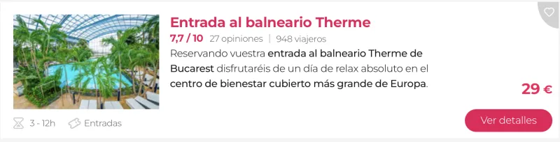 ENTRADA SIN COLAS BALNEARIO THERME