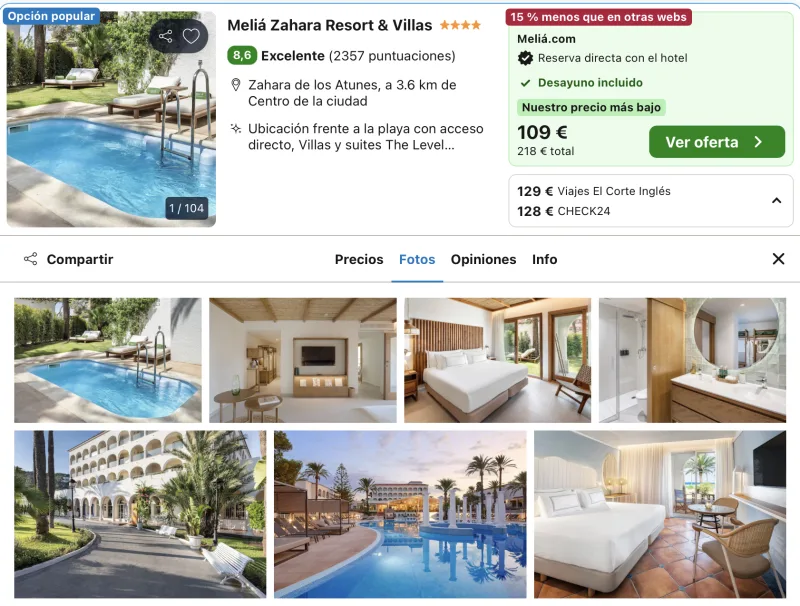 oferta hotel meliá Zahara de los atunes oferta hotel meliá Zahara de los atunes