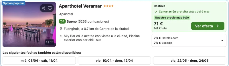 oferta fin de semana en Fuengirola en aparthotel 4* oferta fin de semana en Fuengirola en aparthotel 4*