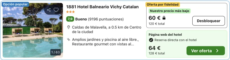 oferta balneario vichy catalan