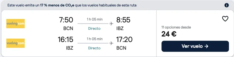 COMPRAR VUELOS BARATOS DE BARCELONA A IBIZA