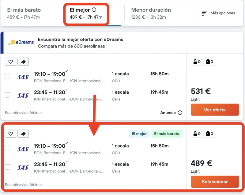 comprar vuelos baratos a Corea del Sur desde barcelona