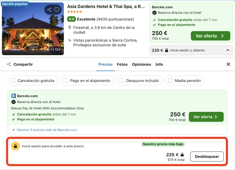 oferta hotel asia gardens