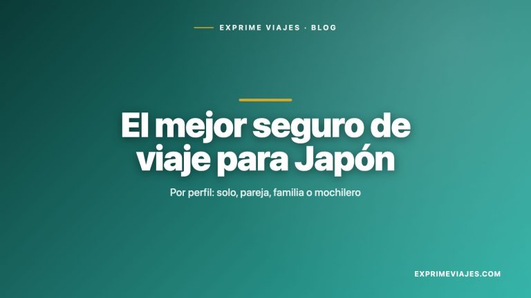 🇯🇵 El mejor seguro de viaje para Japón 2026: guía por perfil