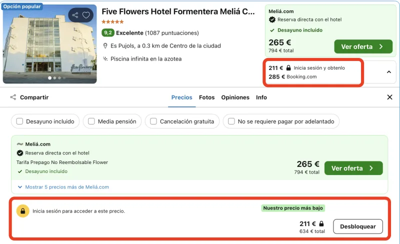 oferta hotel de lujo en formentera Melia oferta hotel de lujo en formentera Melia