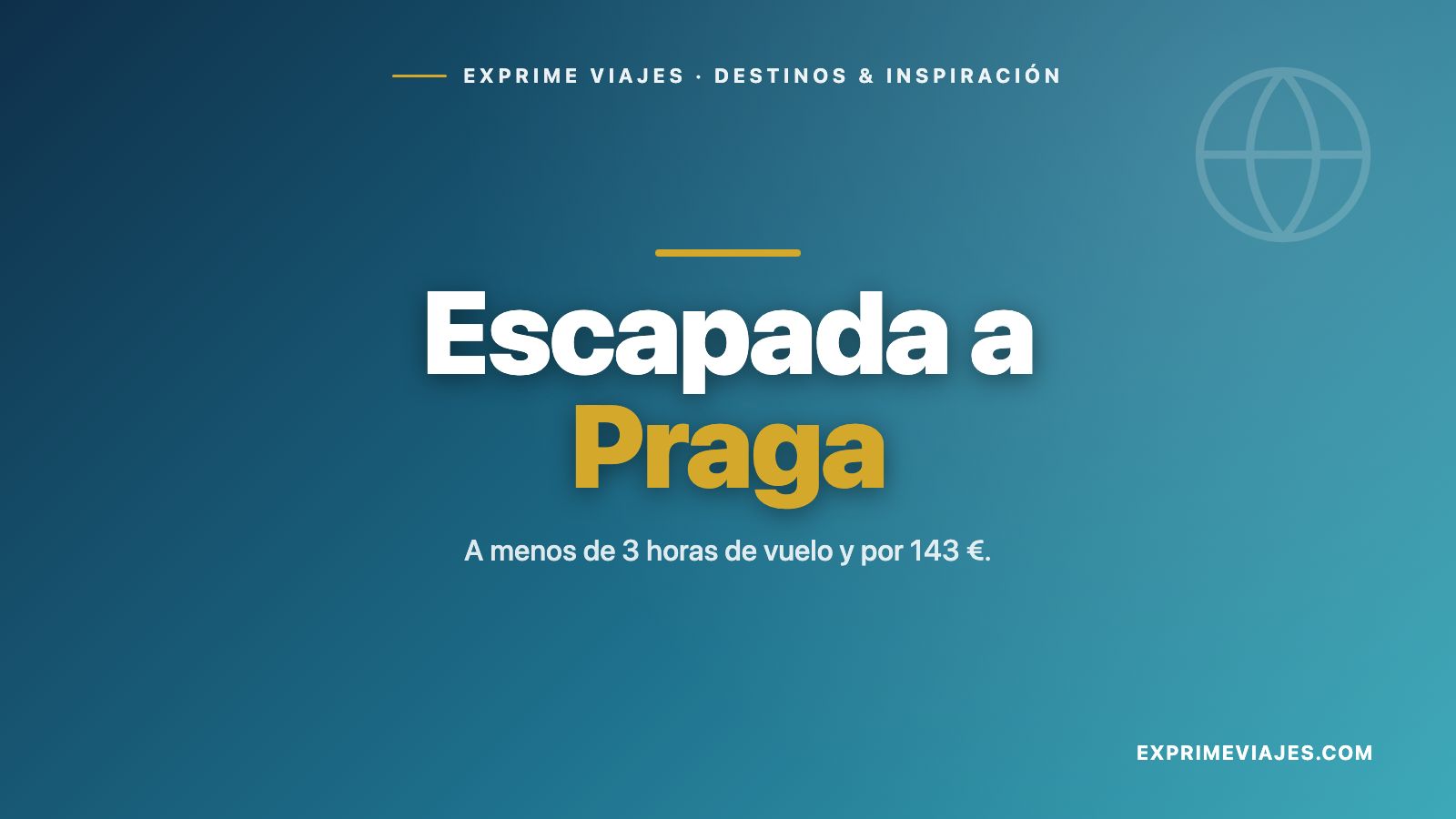 🇨🇿 Escapada a menos de 3 horas de vuelo: Praga por menos de 180 €