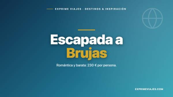 🇧🇪 Escapada romántica barata a Brujas por menos de 230 € por persona