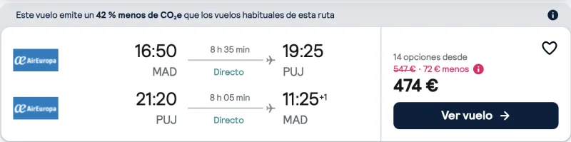comprar vuelos baratos de madrid a Punta Cana