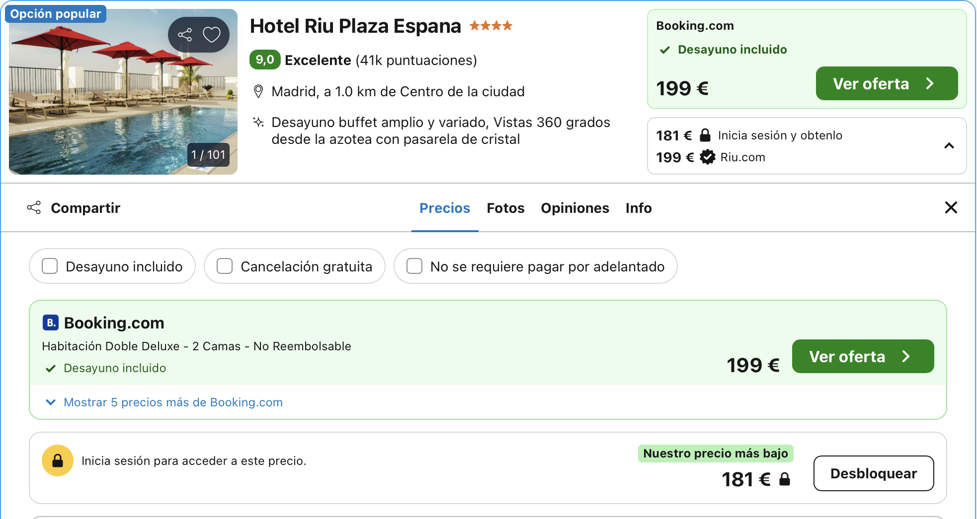 oferta hotel Riu Plaza España madrid oferta hotel Riu Plaza España madrid