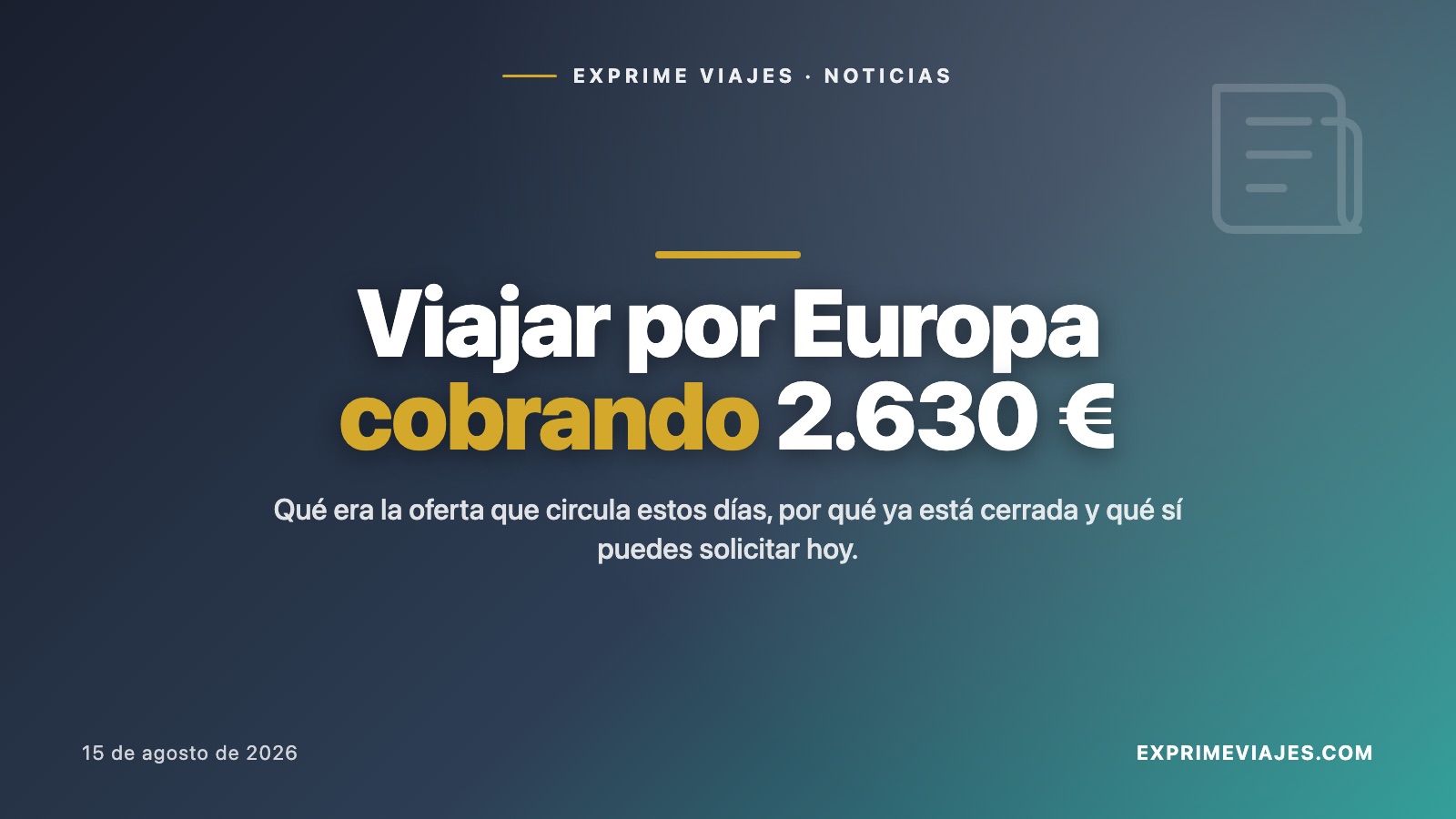 ✈️ Viajar gratis por Europa con sueldo siendo extrovertido: la verdad de la oferta (2026)
