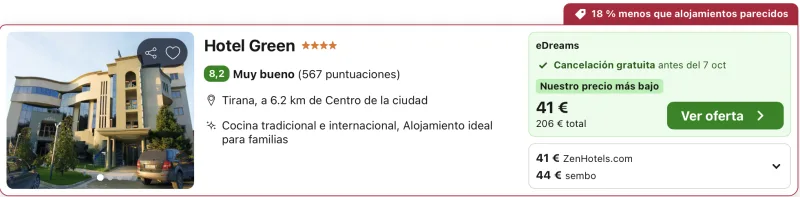 oferta hotel 4 estrellas Albania