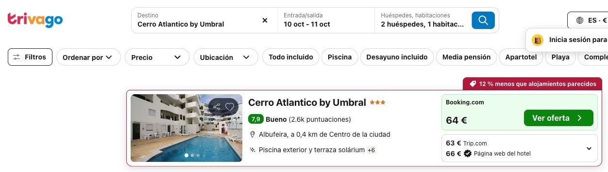 Hoteles para el puente de octubre: Cerro Atlantico by Umbral en Albufeira por 64 euros la noche en Trivago