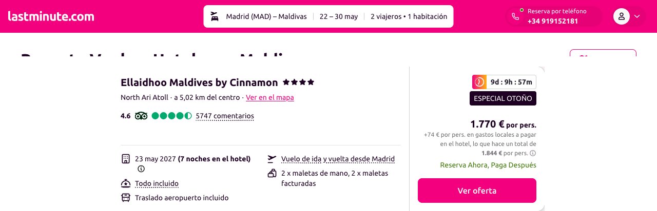 Ellaidhoo Maldives by Cinnamon con Todo Incluido y vuelos desde Madrid por 1.770 euros por persona en Lastminute